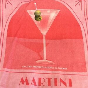 Reusable Canvas Tote Bag - Pink/Martini 🍸🌸
